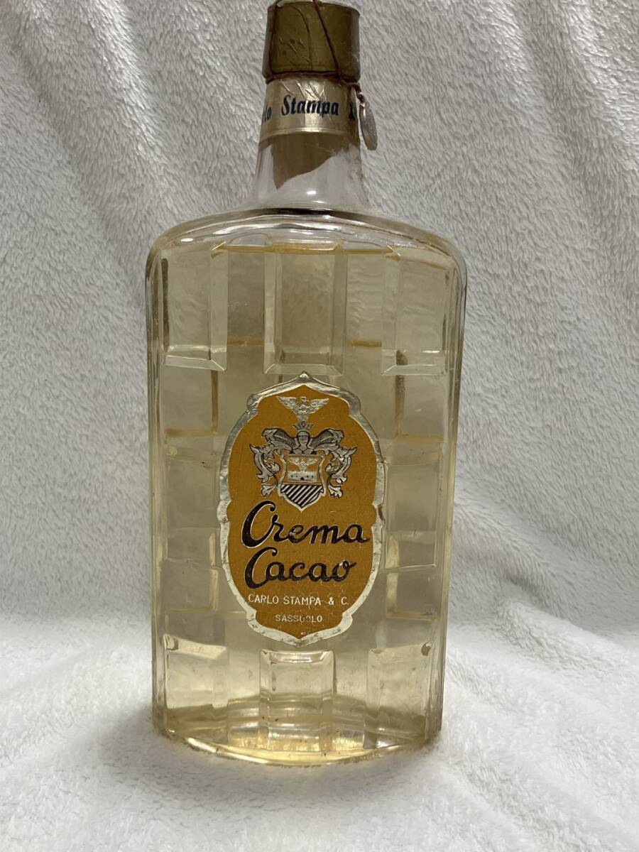 50年代流通 Crema Cacao Carlo Stampa カカオ 1000ml　28％　タックスメタル　リキュール_画像1