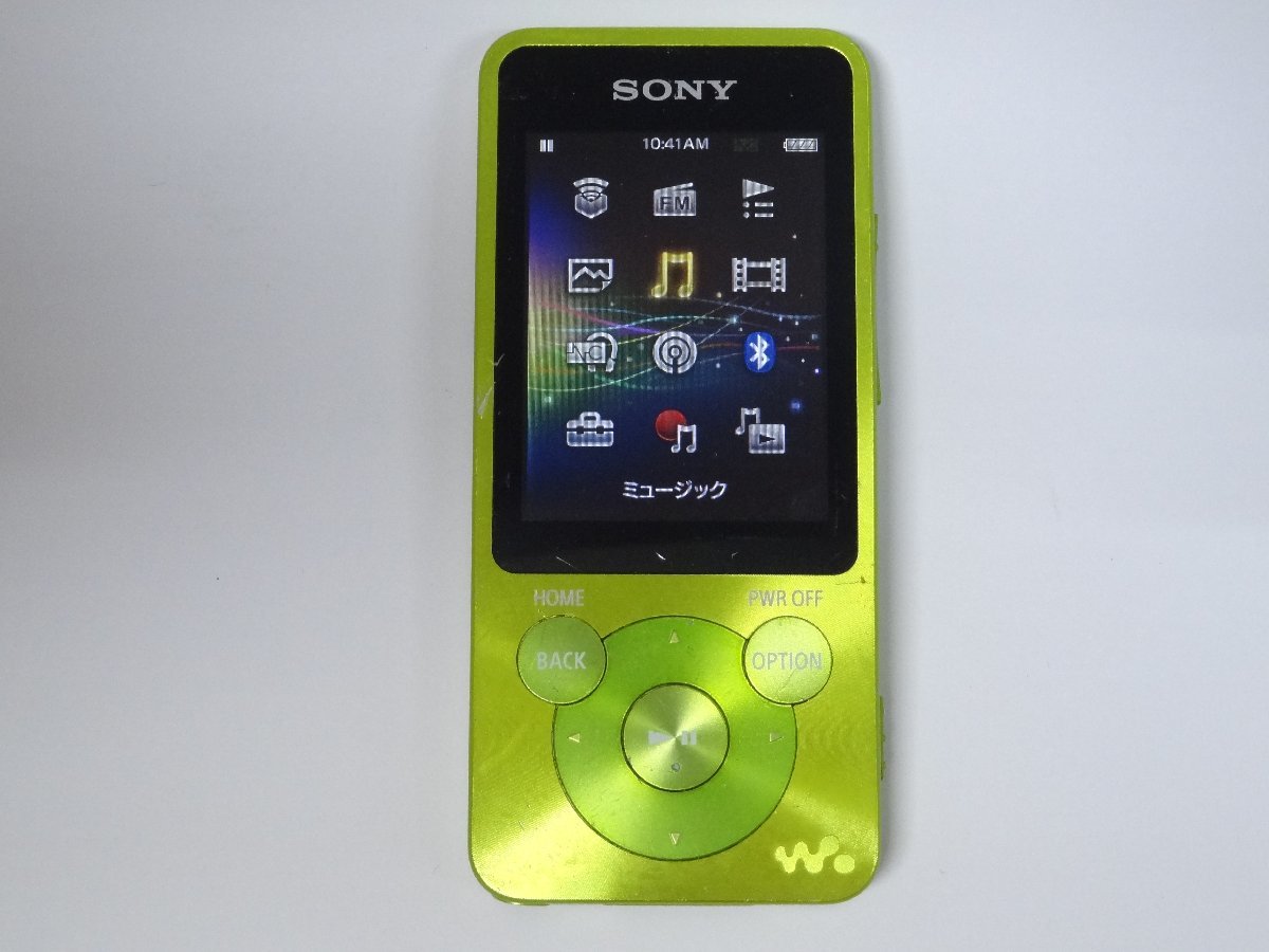 ユ■/Zこ7608　SONY ソニー WALKMAN ウォークマン NW-S14 グリーン 8GB 再生OK ジャンク 保証無_画像1