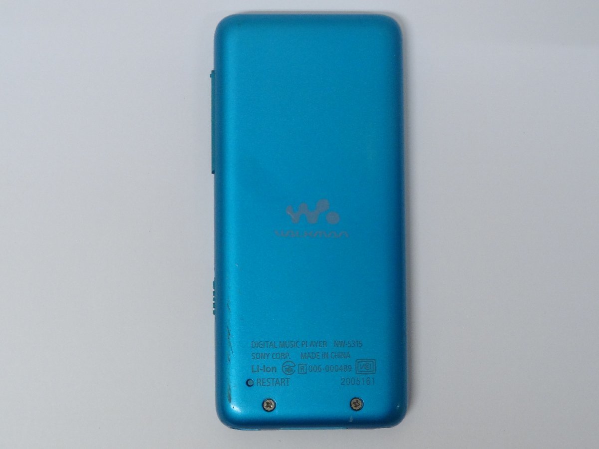 ユ■/Zこ7611　SONY ソニー WALKMAN ウォークマン NW-S315 ブルー 16GB 再生OK ジャンク 保証無_画像9