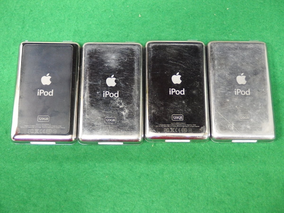 ユ■IP548　♪Apple iPod classic 120GB 4台セット Model No:A1238 ジャンク_画像4