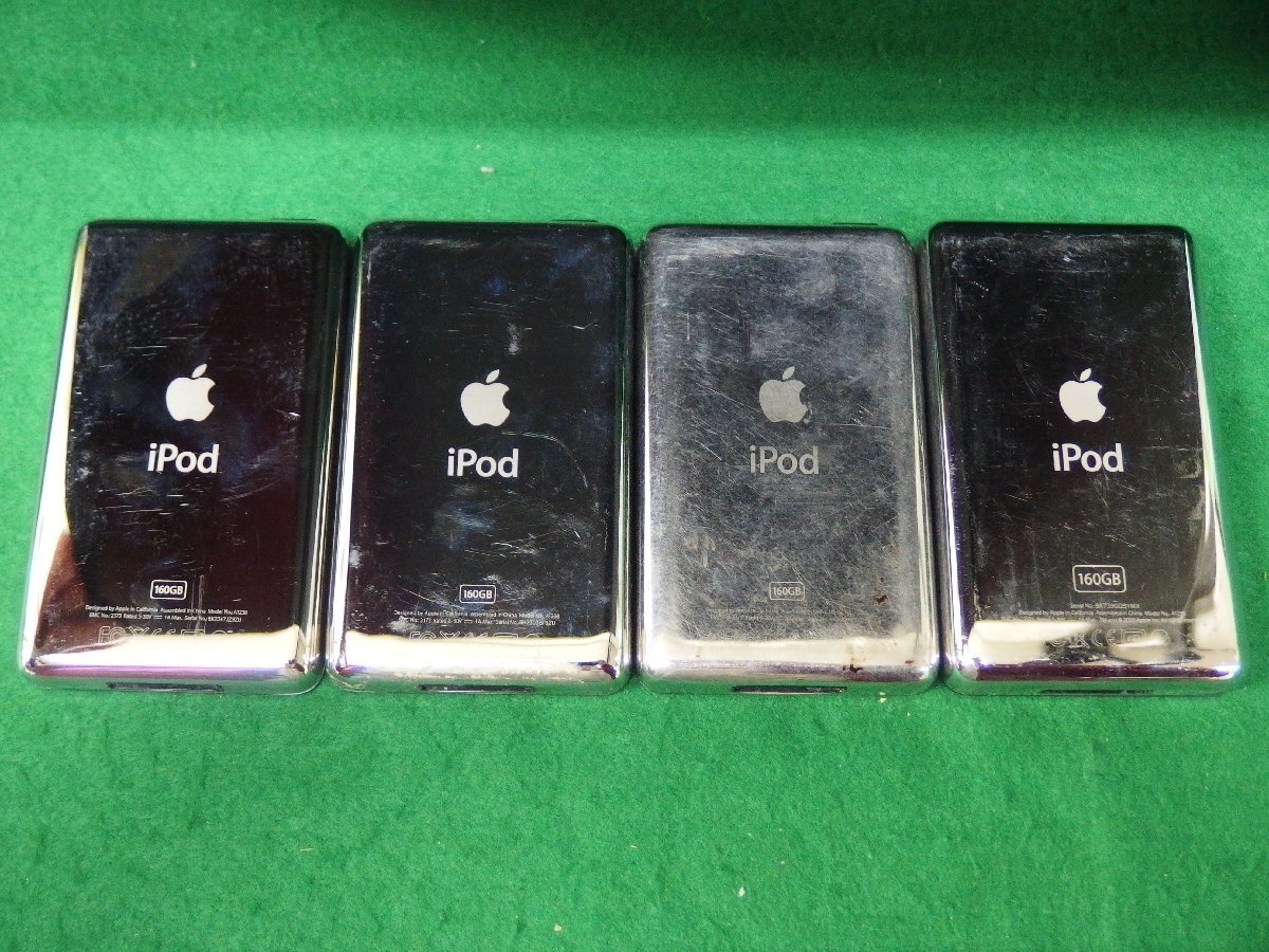 ユ■IP554　♪Apple iPod classic 160GB 4台セット Model No:A1238 ジャンク_画像5