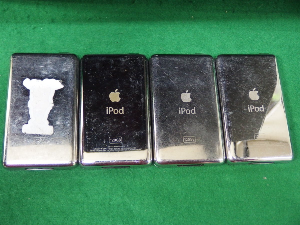 ユ■IP555　♪Apple iPod classic 120GB 4台セット Model No:A1238 ジャンク_画像5