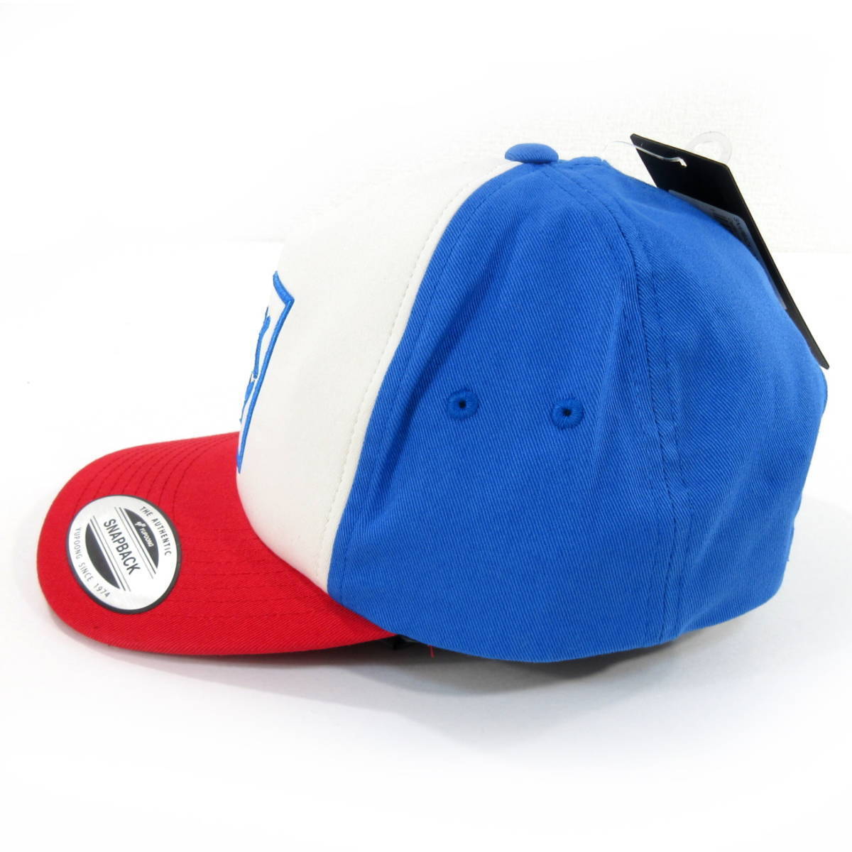 新品◆OAKLEY◆SNAPBACK LOGO HAT フリーサイズ 青/白/赤◆オークリー ゴルフキャップ 帽子 スナップバック ロゴ刺繍◆J1850cの画像3