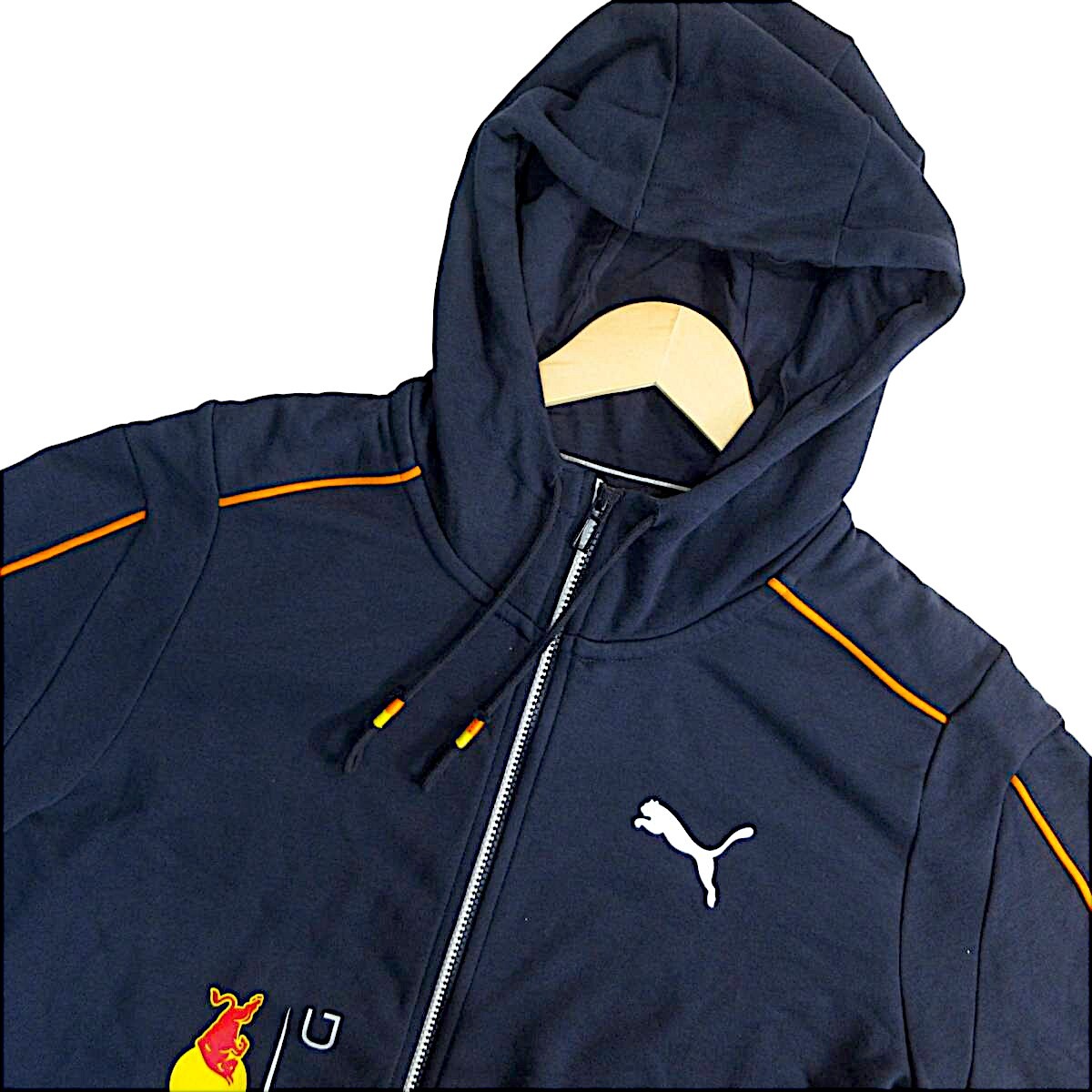 新品◆PUMA×Red Bull◆MT7 フルジップ フーディー パーカー・スウェット パンツ 上下セット JPN XL 紺◆プーマ セットアップ◆agg J2266の画像4