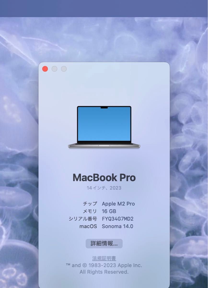 【ほぼ未使用】MacBook Pro 14インチ 2023 M2Pro 16GB/512GB スペースグレイー