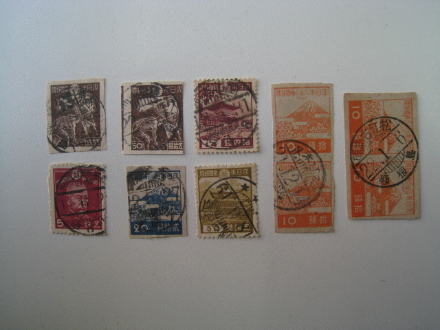 使用済み切手8点 満月印の画像1