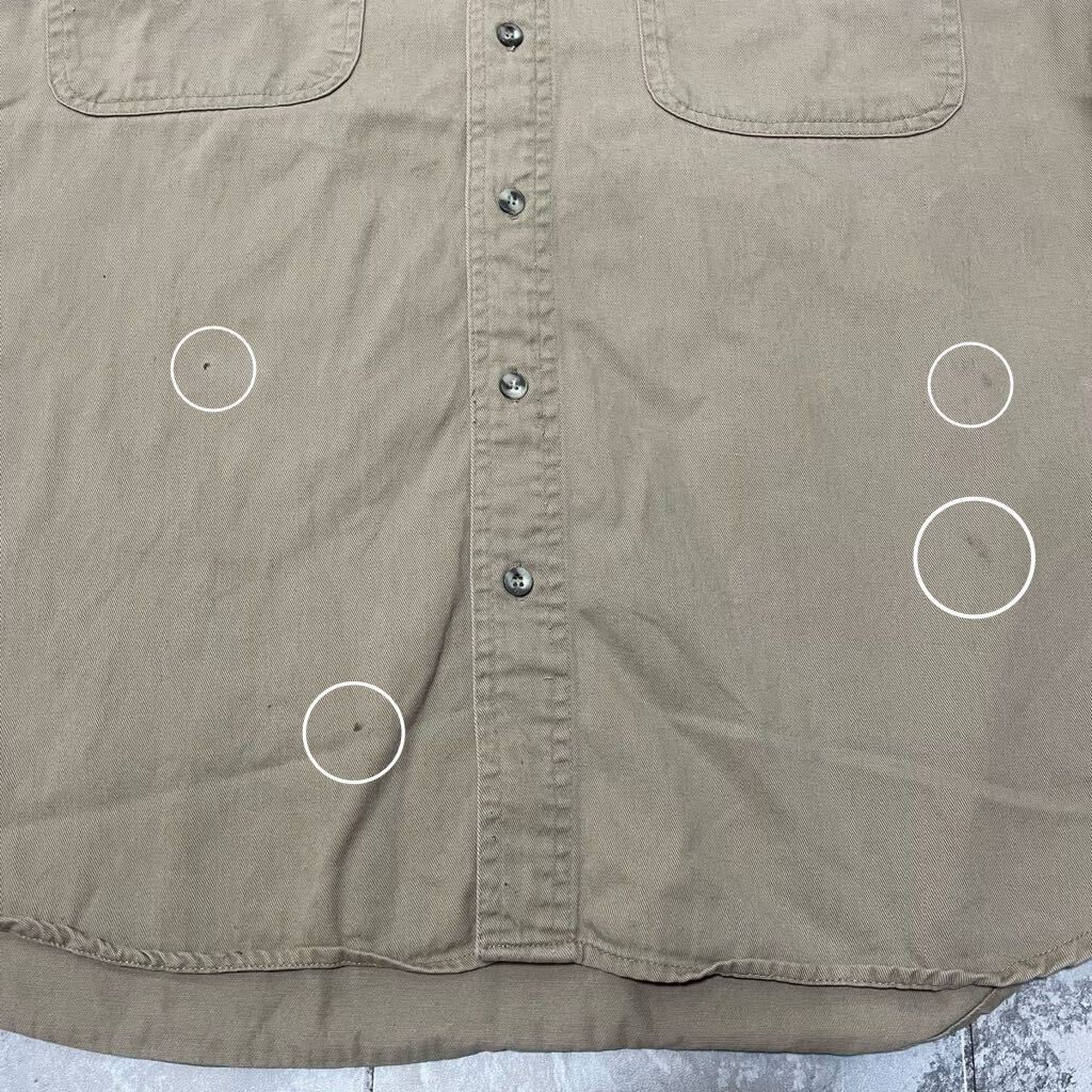 Remington レミントン エルボーパッチ BD ボタンダウンシャツ ワークジャケット 長袖 USA企画 刺繍ロゴ サイズXL相当 玉SS1600_画像6