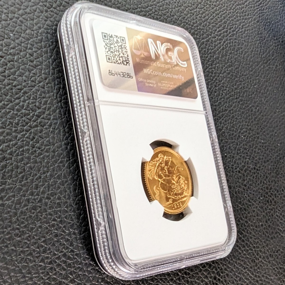 ★1円スタート 金貨 高鑑定 1963年 NGC MS65 イギリス ヤングヤング エリザベス女王 1ソブリン金貨 ロイヤルミント 英国アンティークコインの画像8