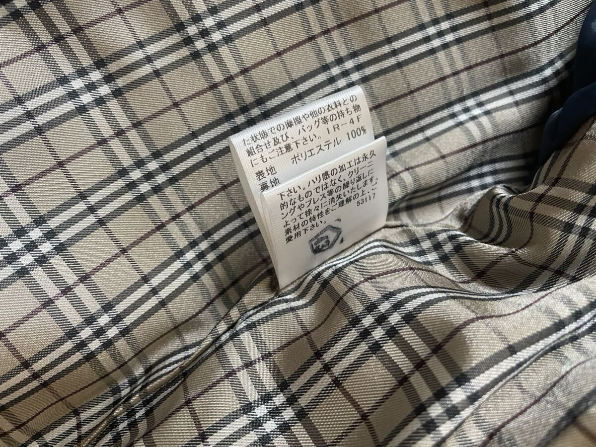 BURBERRY●美品●春コート●紺色●クリーニング済●フードとベルト付●送料込み_画像4