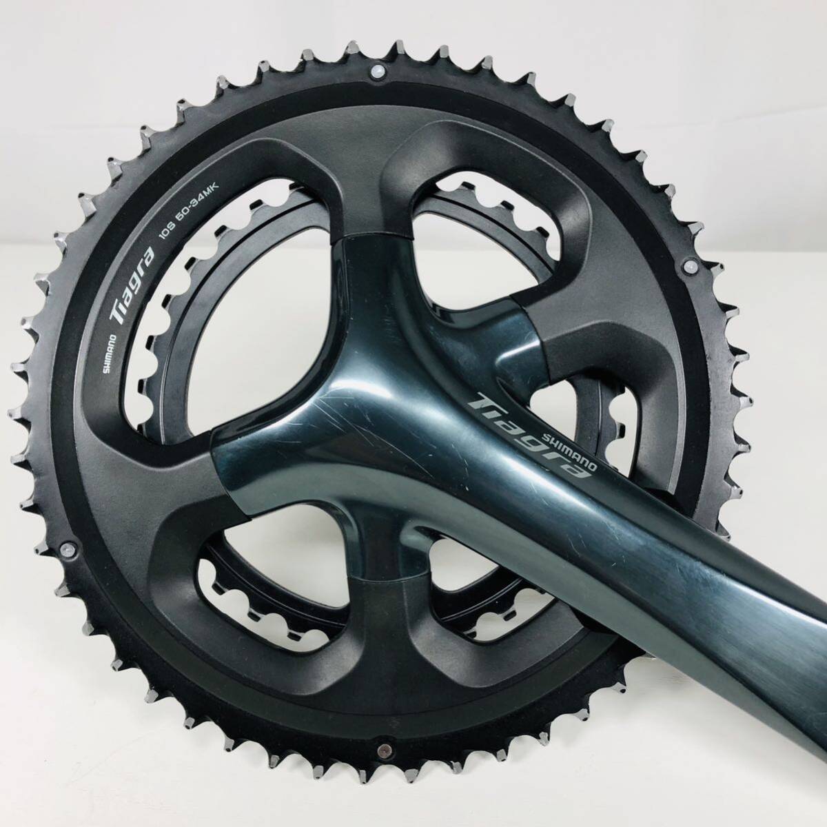 中古 自転車ジャンクパーツ SHIMANO（シマノ）Tiagra 10S 50-34MK FC-4700/4703 クランク長170 フロントチェーンホイールの画像3