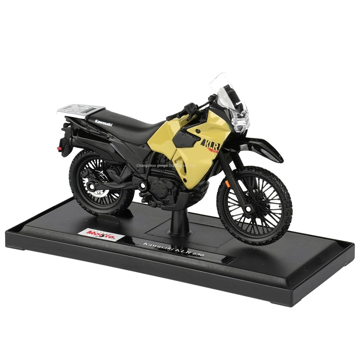 オートバイ 1/18スケール 合金 カワサキ KAWASAKI KLR 650 クロー ミニカー モーターサイクル ゴールド バイク プラスチック 539_画像5