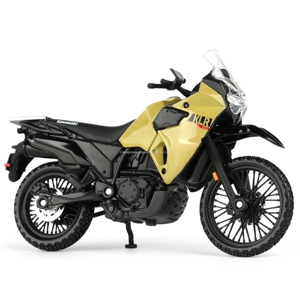 オートバイ 1/18スケール 合金 カワサキ KAWASAKI KLR 650 クロー ミニカー モーターサイクル ゴールド バイク プラスチック 539_画像4