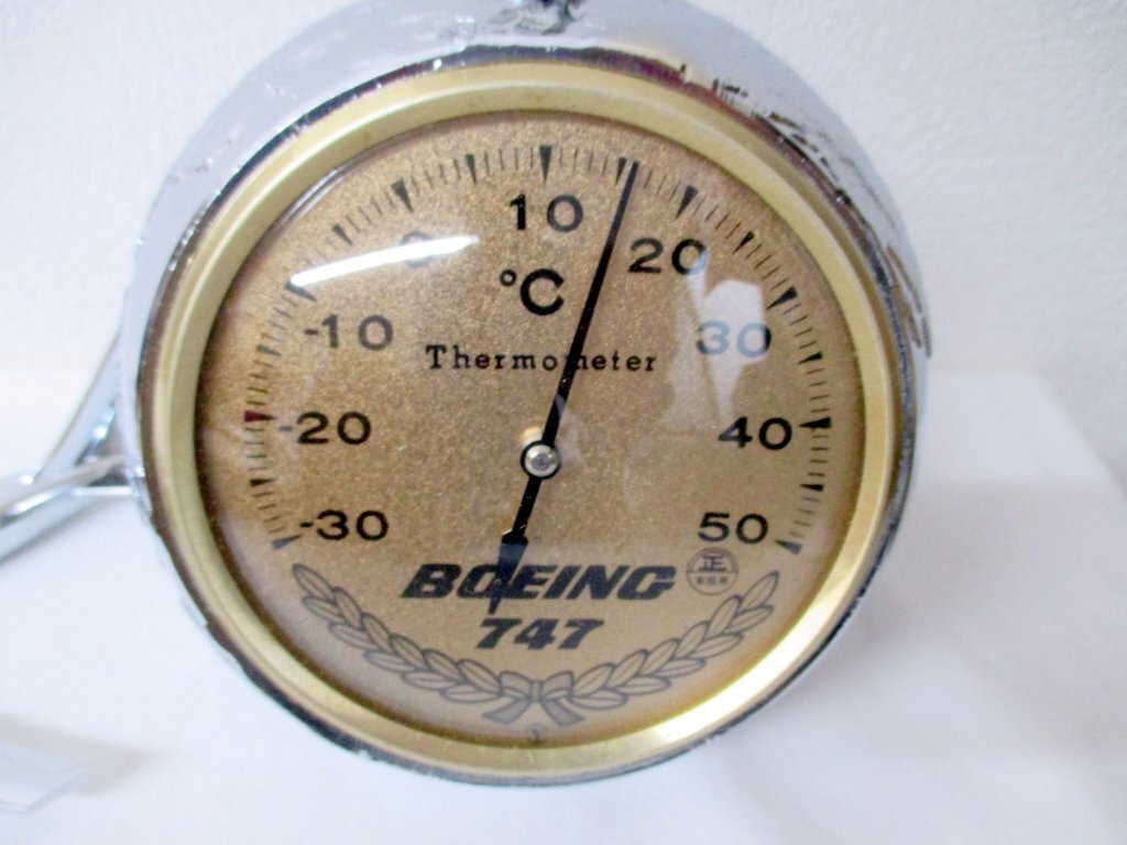 デッドストック 当時物 ボーイング 747 BOEING 747 温度計 貯金箱 昭和レトロ 置物 Thermometerの画像5
