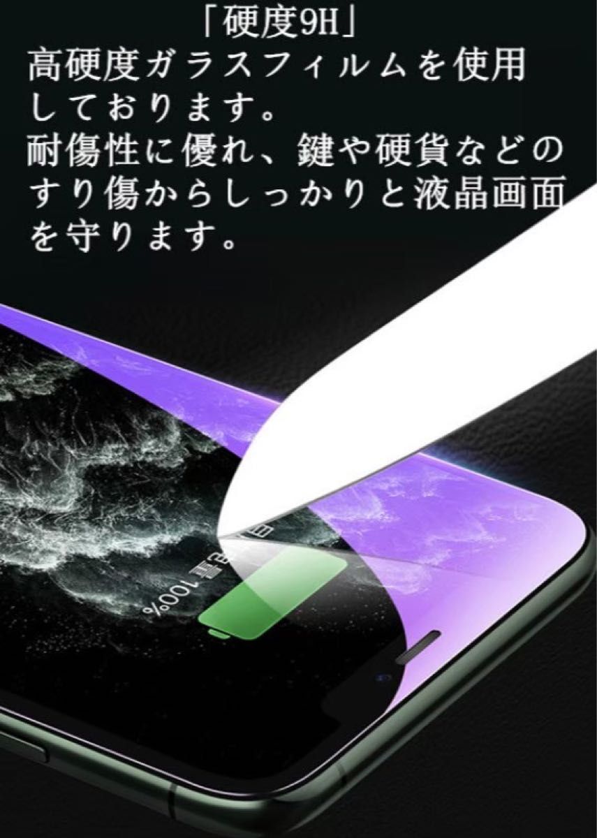 目に優しい【iPhone 13.13Pro】ブルーライト99%カットフィルム【高品質ゴリラガラス】