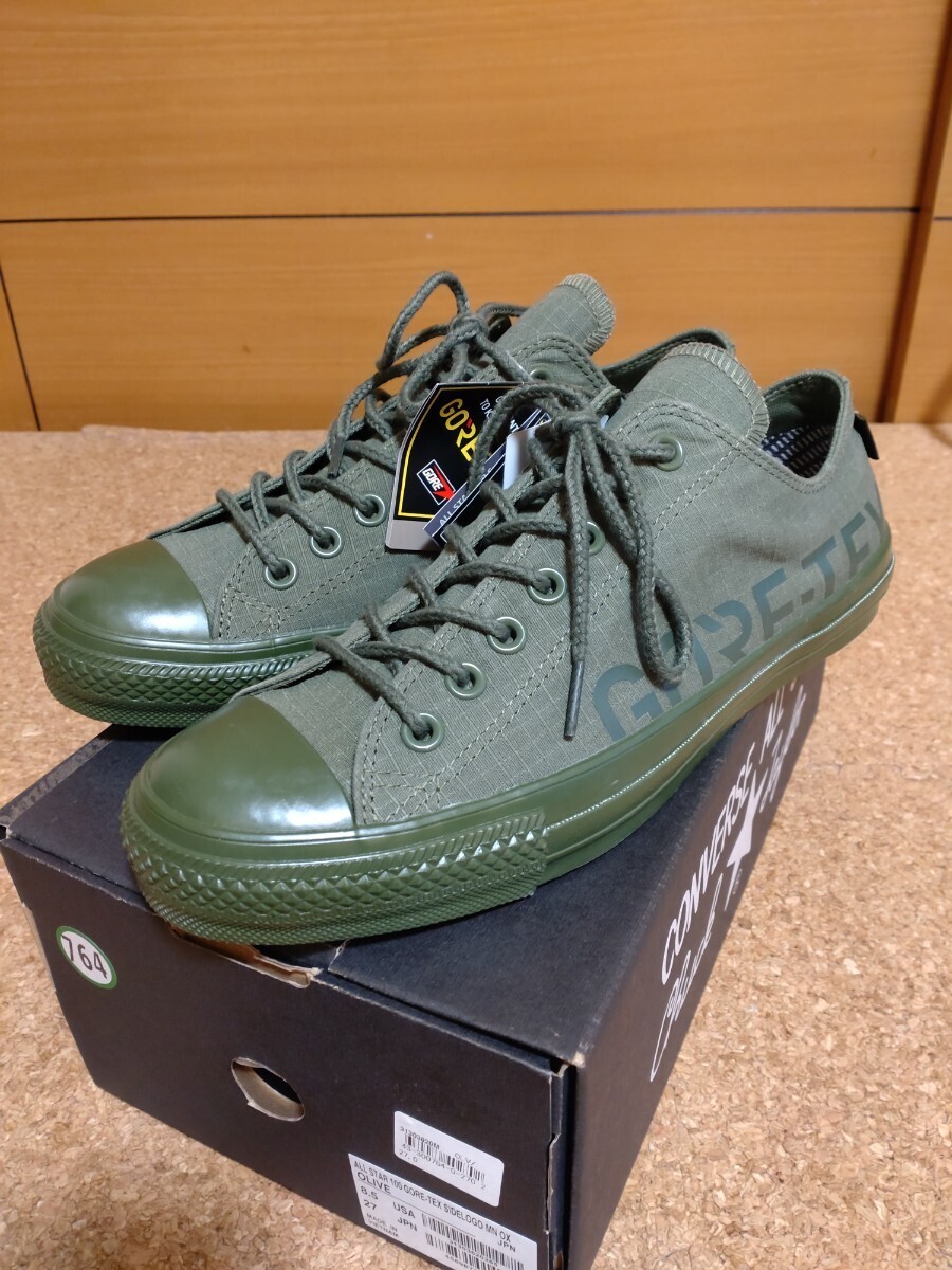 【格安】新品 未使用 CONVERSE コンバース ALL STAR オールスター 100 GORE-TEX US8.5 27センチ カーキ オリーブ_画像1