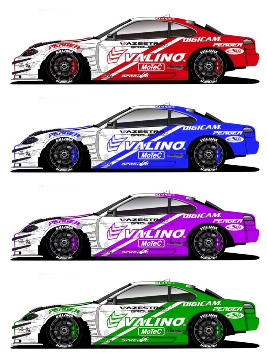 2023 D1GP 植尾 勝浩 S15シルビア ステッカー&マスキング セット_画像5