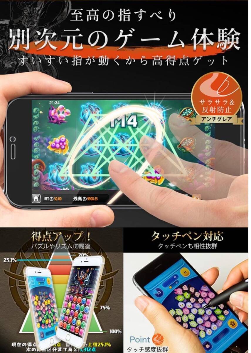 【iPhone15Pro】★超サラサラ　ゲーム操作快適　光反射抑える　指滑り滑らか★高品質ゴリラガラス　AGマットフィルム＋カメラ保護セット_画像7