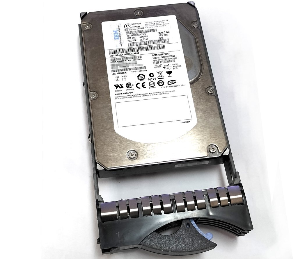 IBM eServer xSeries FRU:43X0805 43X0802 (SeagateST3300655SS) 300GB SAS ホットスワップ 15000rpm_画像1