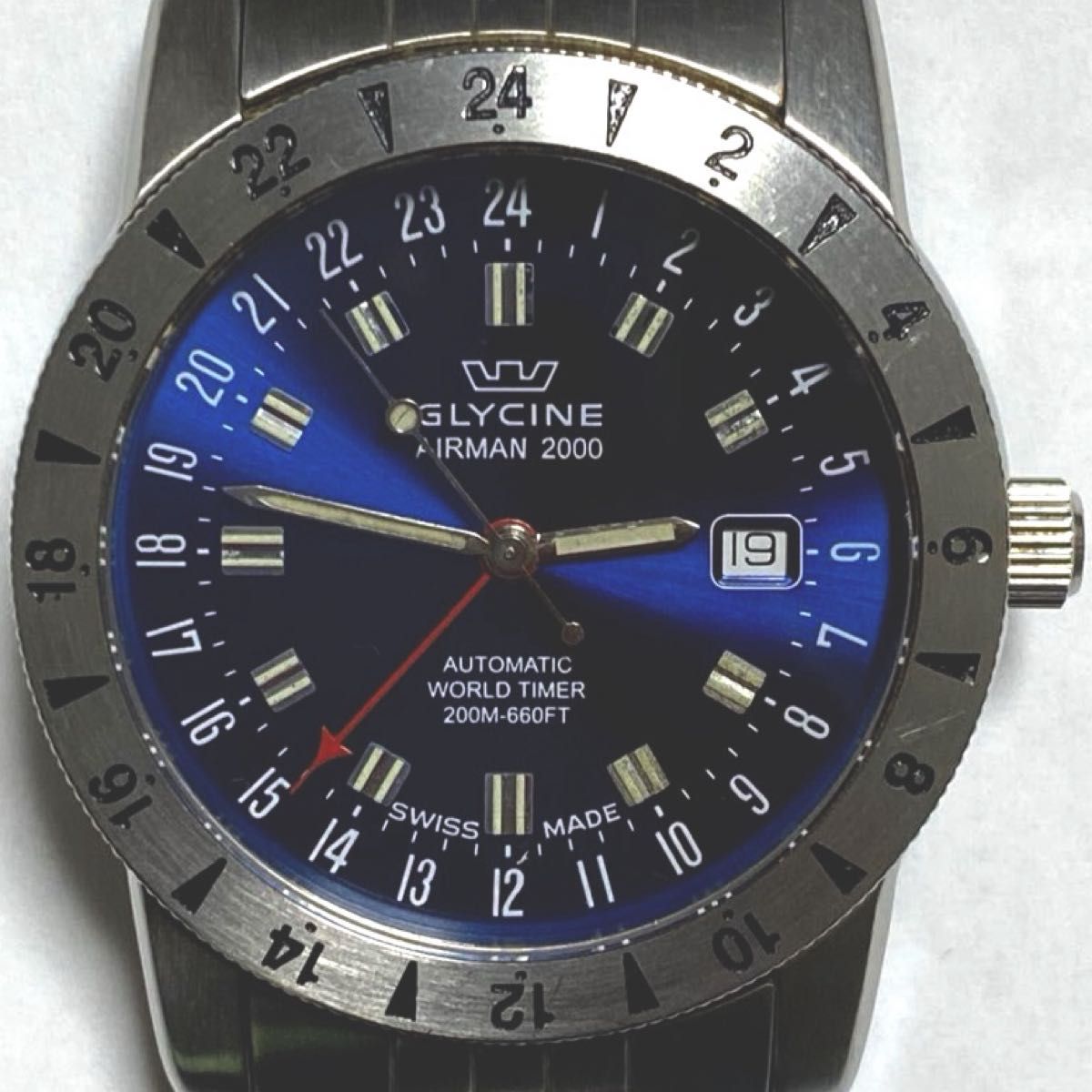 Glycine グリシンGL0491 AIRMANエアマン自動巻青文字盤 Glycine グリシンGL0491 AIRMANエアマン自動巻青文字盤