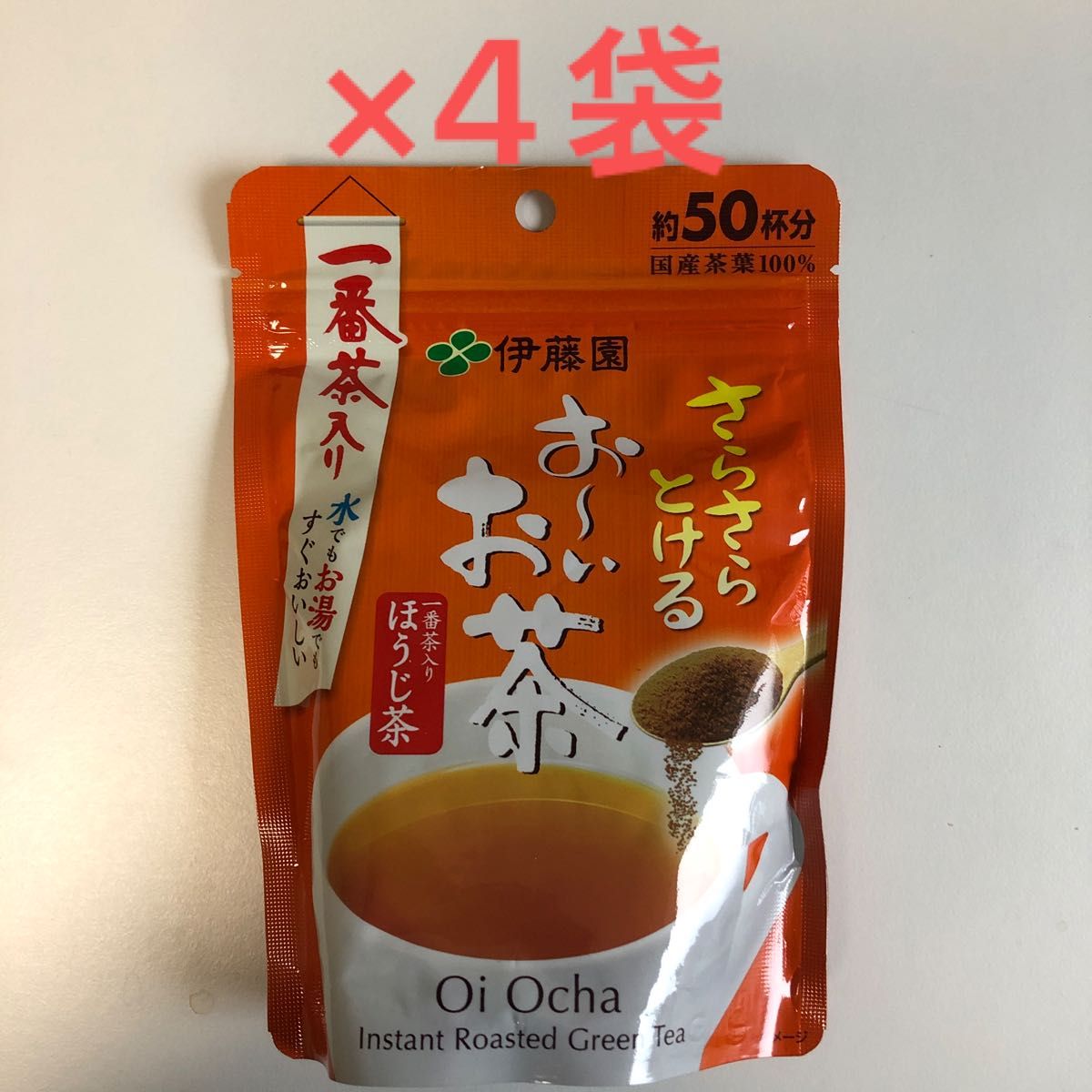 さらさらとける お〜いお茶 一番茶入りほうじ茶 40g×4袋