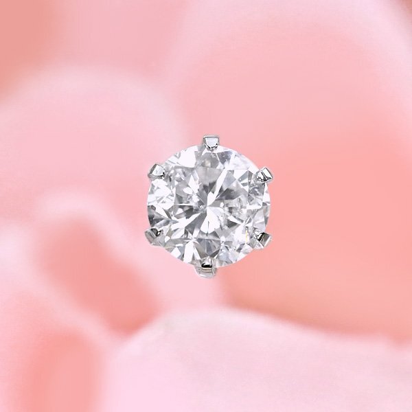 【新品・未使用】1円～最落無 天然ダイヤモンド 計0.56ct,ミニ鑑別付,プラチナ プレゼントにも最適 ダイヤモンド スタッドピアスの画像3