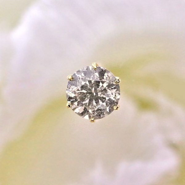 【新品・未使用】1円～最落無 天然ダイヤモンド 計1.04ct,ミニ鑑別付,K18YG 耳元の華やかなアクセントに 大粒 ダイヤモンド スタッドピアス_画像3