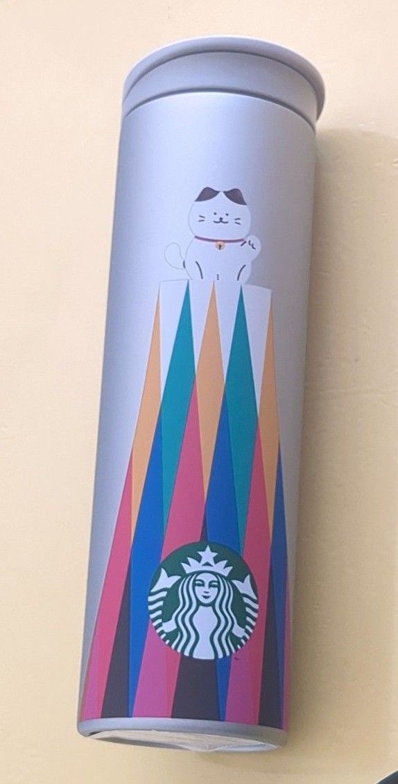 STARBUCKS スタバ ステンレスタンブラー 猫 富士山 シルバー 保温保冷 限定品 新品