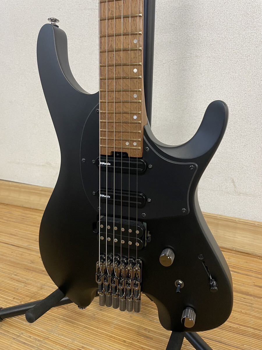 美品 Ibanez Q54-BKF (Black Flat) アイバニーズ ヘッドレスエレキギター ピックアップカスタム②【NK5425】_画像2