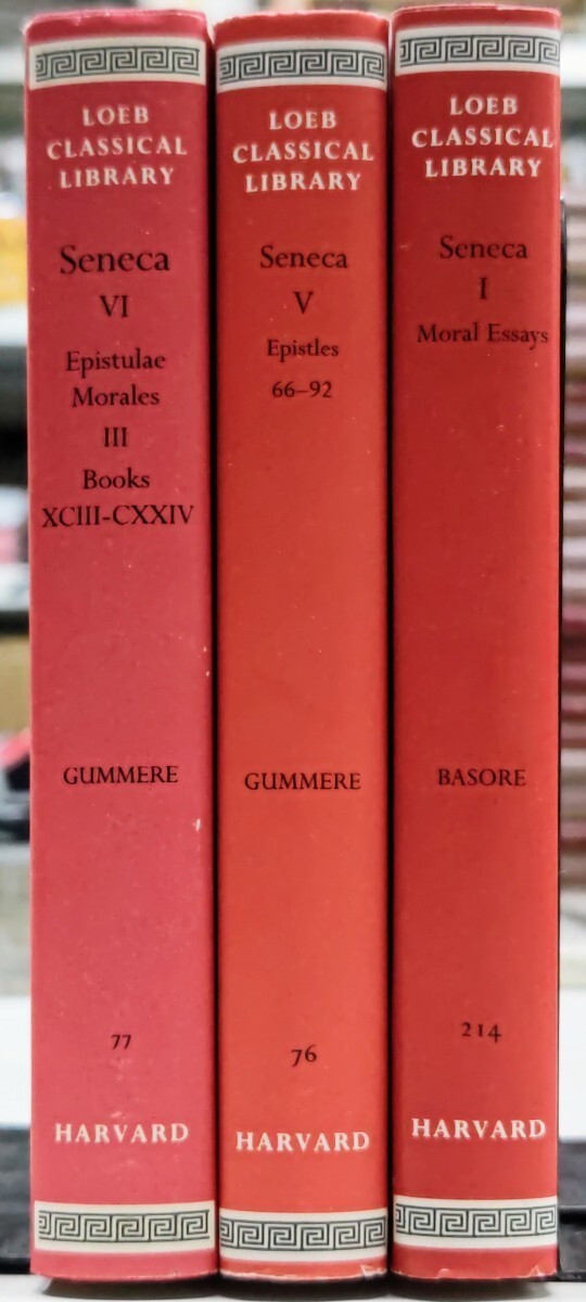 y0110-7. LOEB CLASSICAL LIBRARY SENECA 3冊/ローブ・クラシカルライブラリー/洋書/セネカ/哲学/思想/政治/詩/ Harvard_画像1