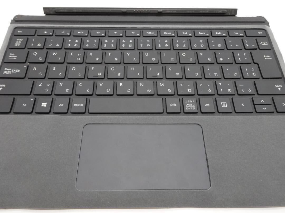 Surface Pro7 専用 純正中古キーボード グレー新品スウェード保護貼付_画像1