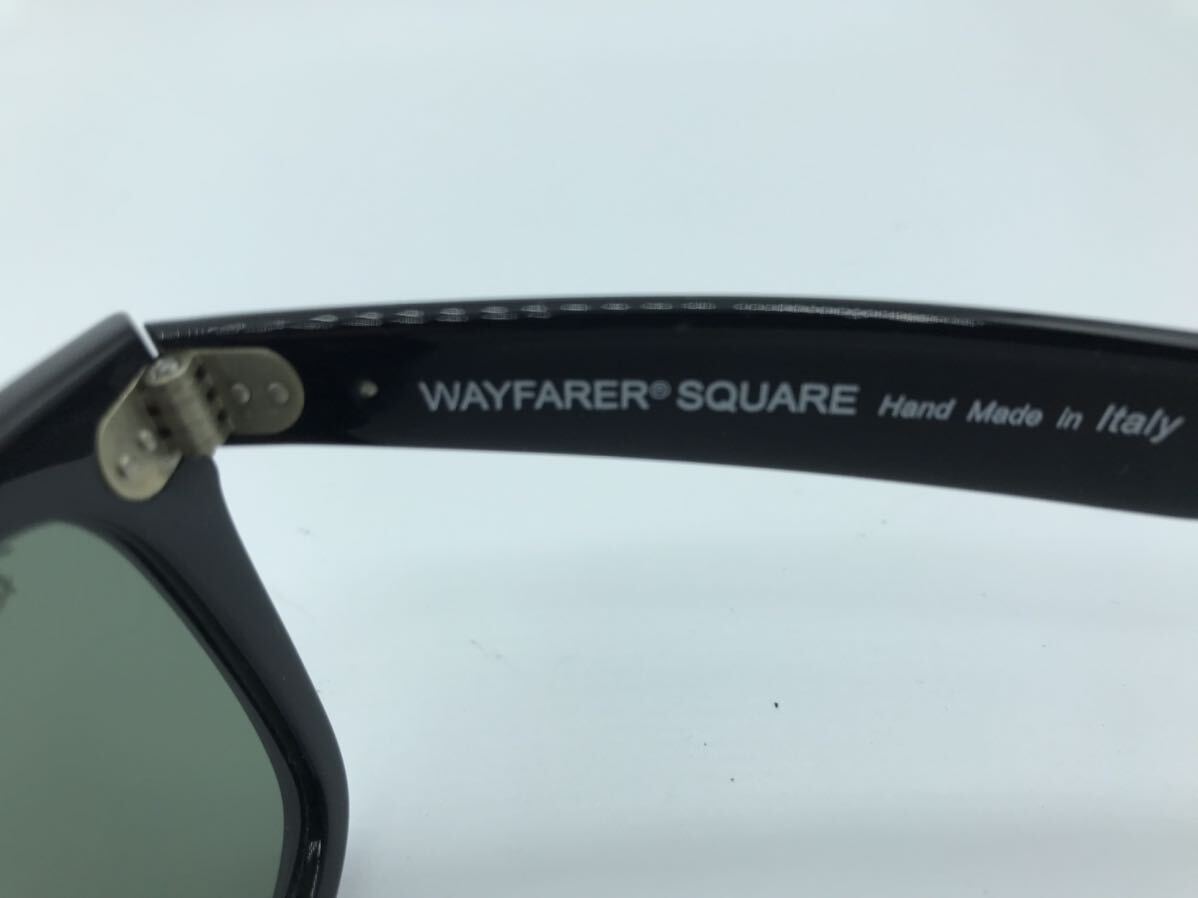 【希少】【未使用に近い】ウェイファーラースクエアRay-Ban レイバン RB2151-A 901 52□21 3N WAYFARER SQUARE /黒_画像6