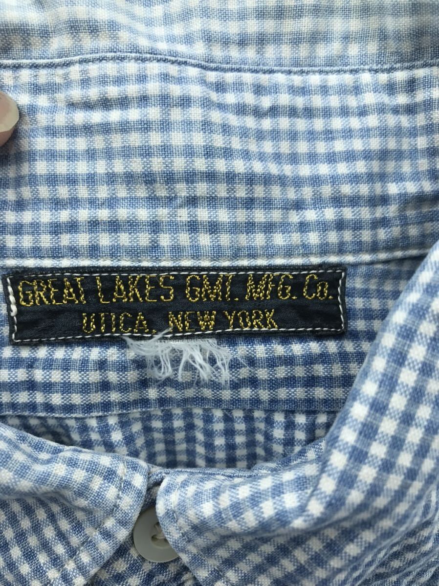 フリーホイーラーズ長袖FREEWHEELERS/ギンガムチェックボタンダウンシャツユニオンチケットGREAT LAKES GMT トイズマッコイ_画像4