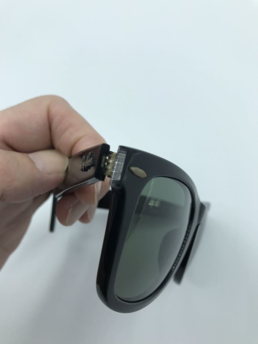 【美品】【FE】Ray-Ban 極東レイバン B&L ボシュロム ヴィンテージ USA ウェイファーラー 5022黒22bl20231004_画像7