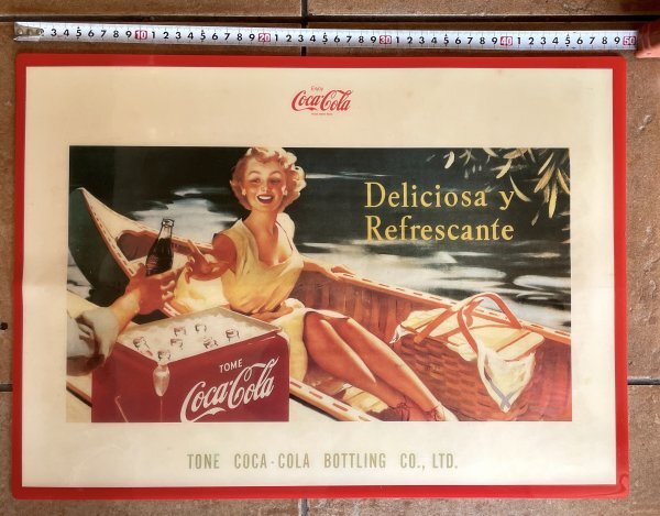 売り切り ヴィンテージ コカコーラ ランチョンマット Coca Cola アンティーク コレクターズアイテム 利根コカコーラの画像2