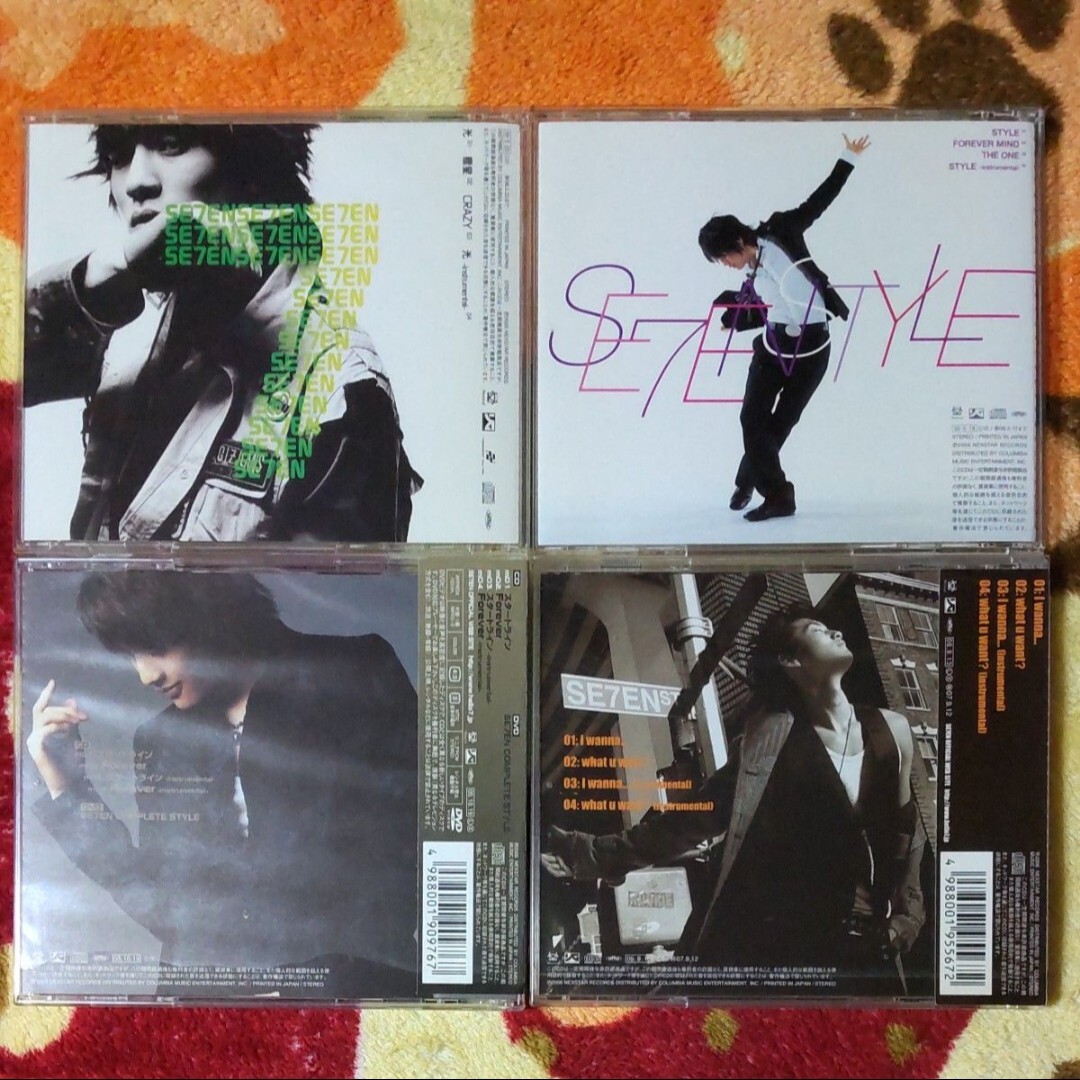 SE7EN シングルCD4枚セット SE7EN STYLE スタートライン/Forever(DVD付き) I WANNA…_画像2