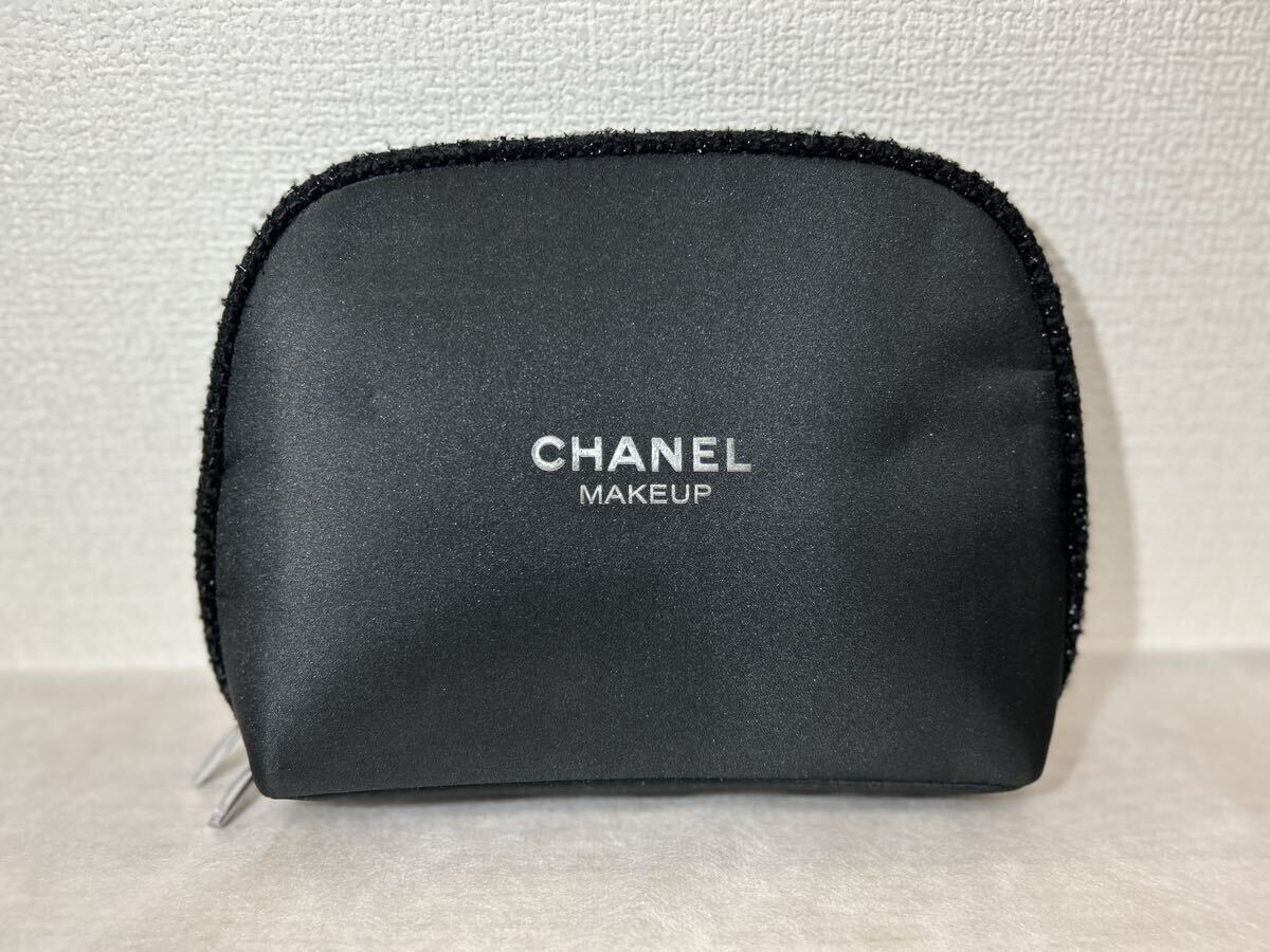 ★未使用★非売品★ CHANEL シャネル ポーチ ロゴ ココマーク ノベルティ バッグ クラッチ 化粧ポーチ 黒 ブラック _画像2