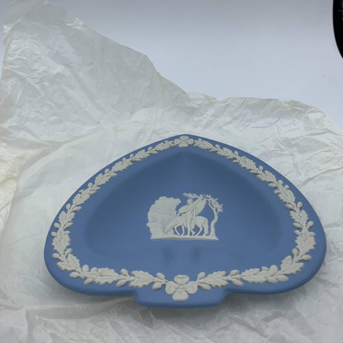 #13202 Wedgwood 小皿2枚セット スペード/ダイヤ ウェッジウッド 英国食器 イギリス 陶器 青_画像2