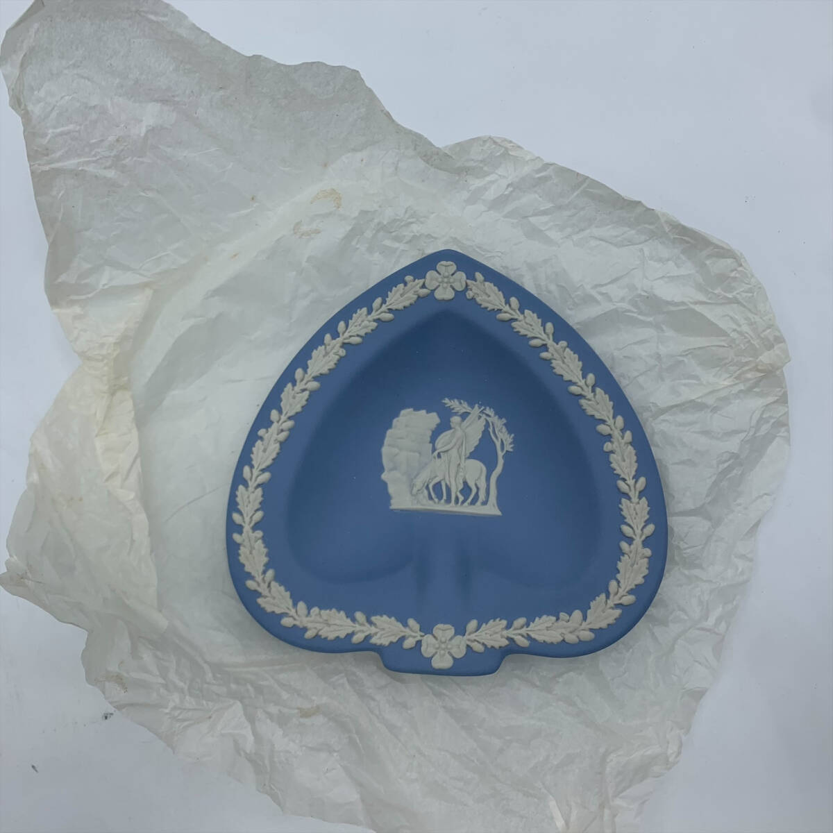 #13202 Wedgwood 小皿2枚セット スペード/ダイヤ ウェッジウッド 英国食器 イギリス 陶器 青_画像3
