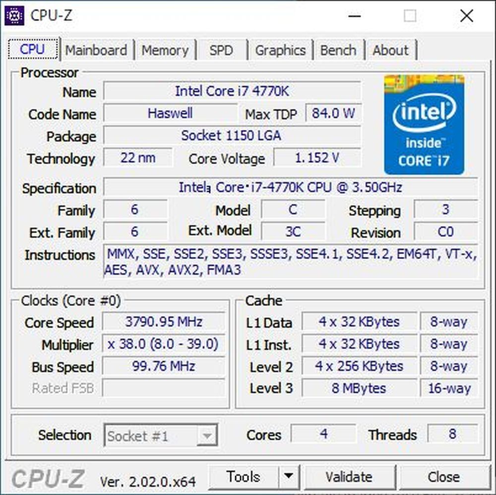 Core i7-4770K 3.50GHz / LGA1150 /SR147_画像3