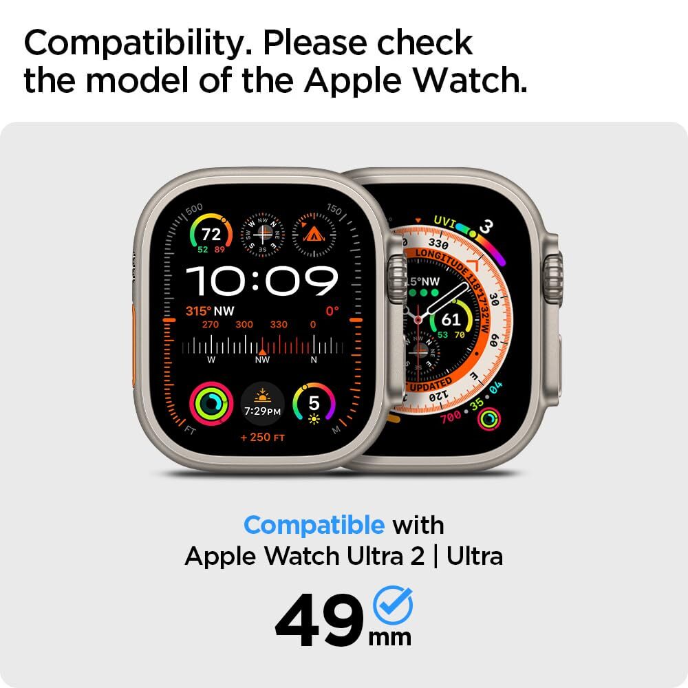 Spigen Apple Watch ultra2/ultra ケース 保護カバー アップルウォッチ ウルトラ2 ウルトラ ACS05456 マット・ブラック_画像2