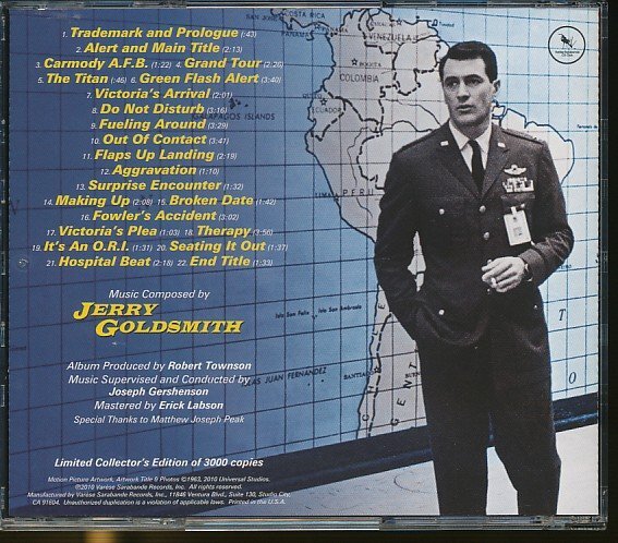 JA722●ジェリー・ゴールドスミス「A Gathering Of Eagles(ミサイル空爆戦隊) サウンドトラック」CD /VARESE SARABANDE盤_画像2