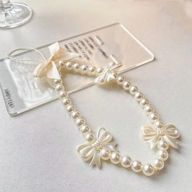  conditions attaching half-price portable hand strap . series pretty ribbon pearl lustre 18cm