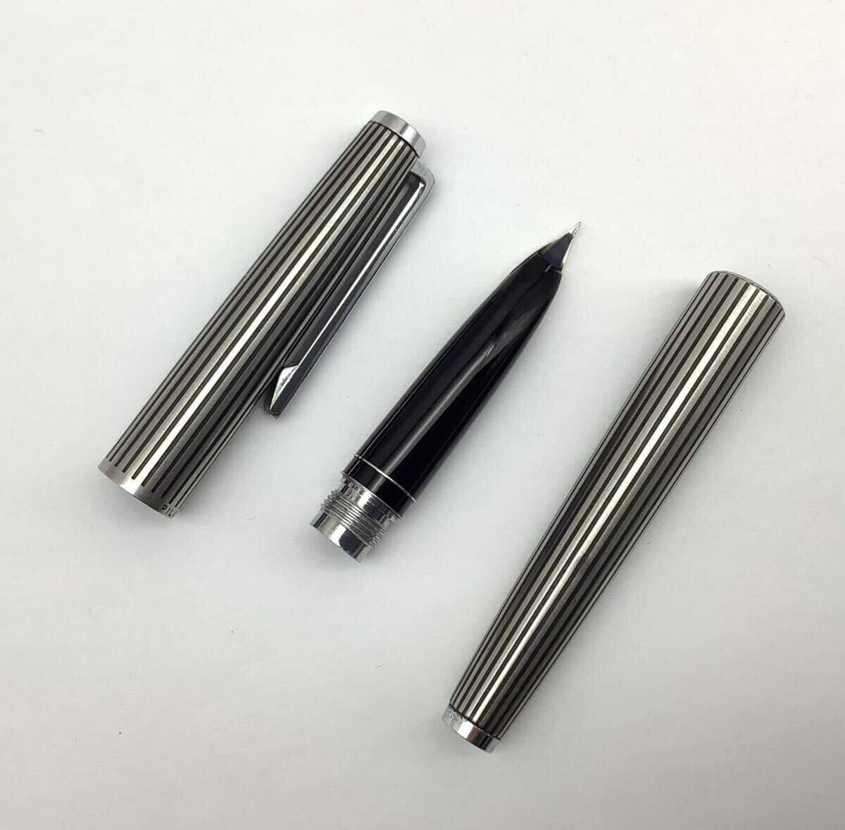 37 万年筆 PILOT パイロット CUSTOM カスタム シルバーストライプ ペン先 18KWG EF H974 筆記用具 文房具_画像7