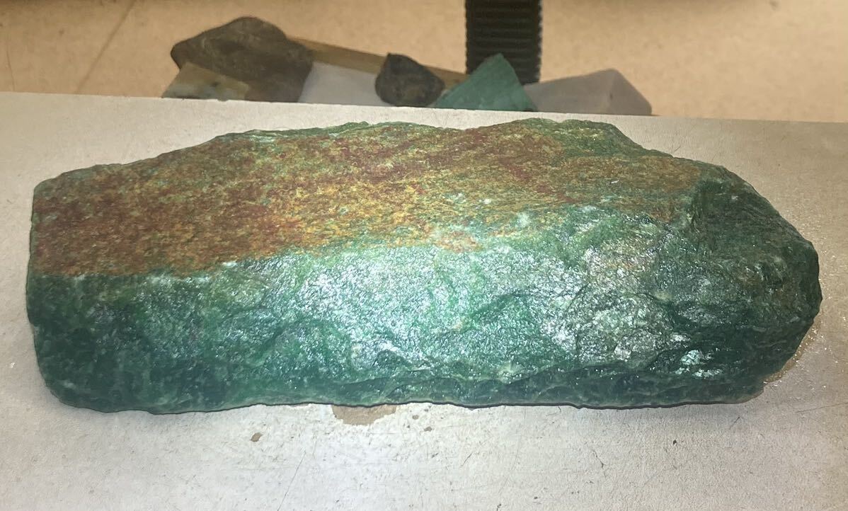 インド産超巨石天然アベンチュリン原石2.28kg［インド翡翠］_画像9