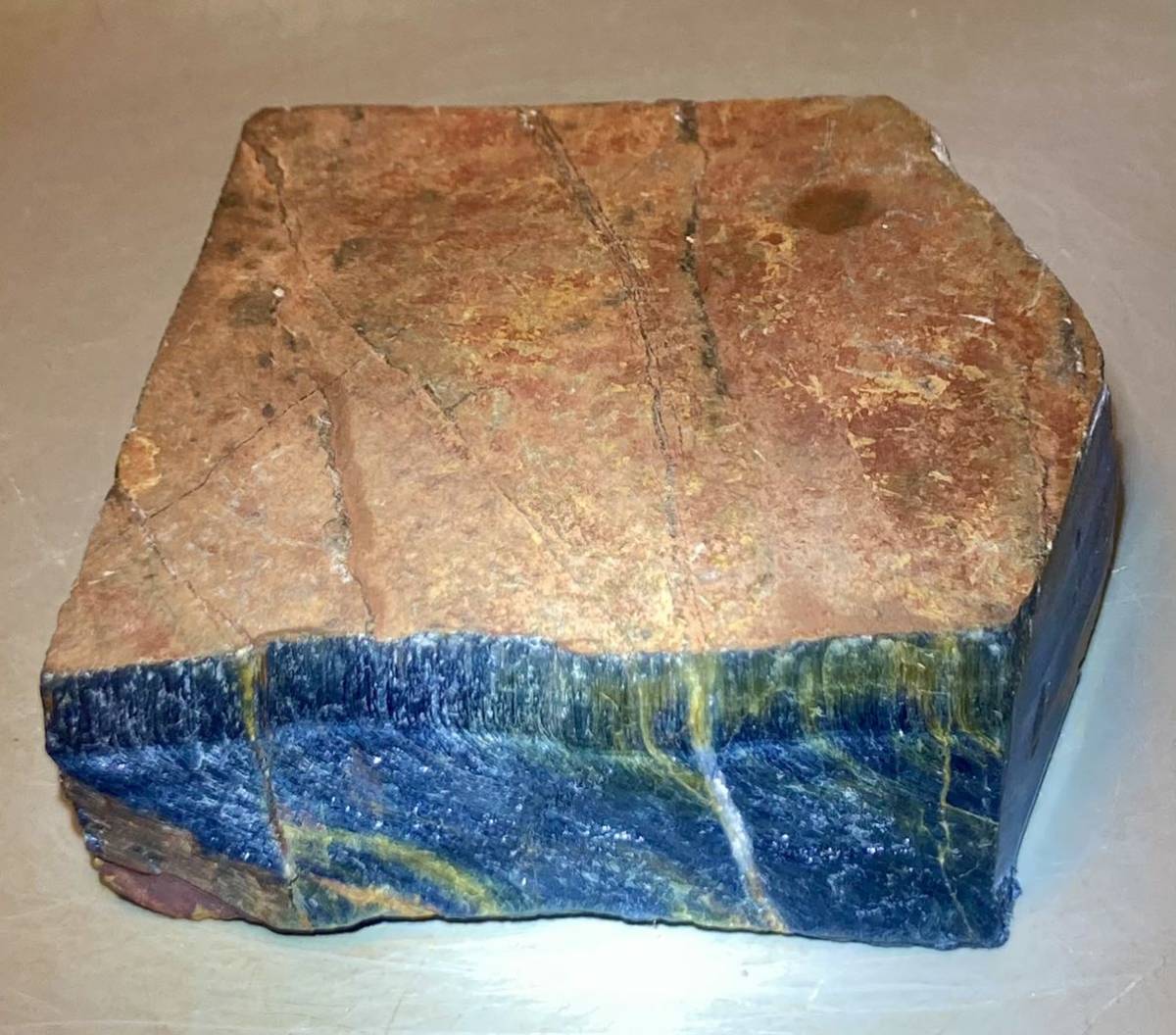  Africa production large natural blue . eyes stone Hawk I blue Tiger I raw ore 583g3 surface cut burnishing less ^ ^ beautiful ^ ^