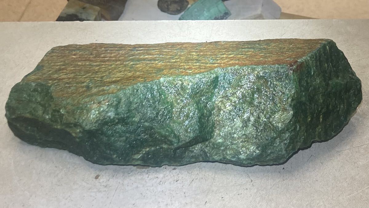 インド産超巨石天然アベンチュリン原石2.28kg［インド翡翠］_画像5
