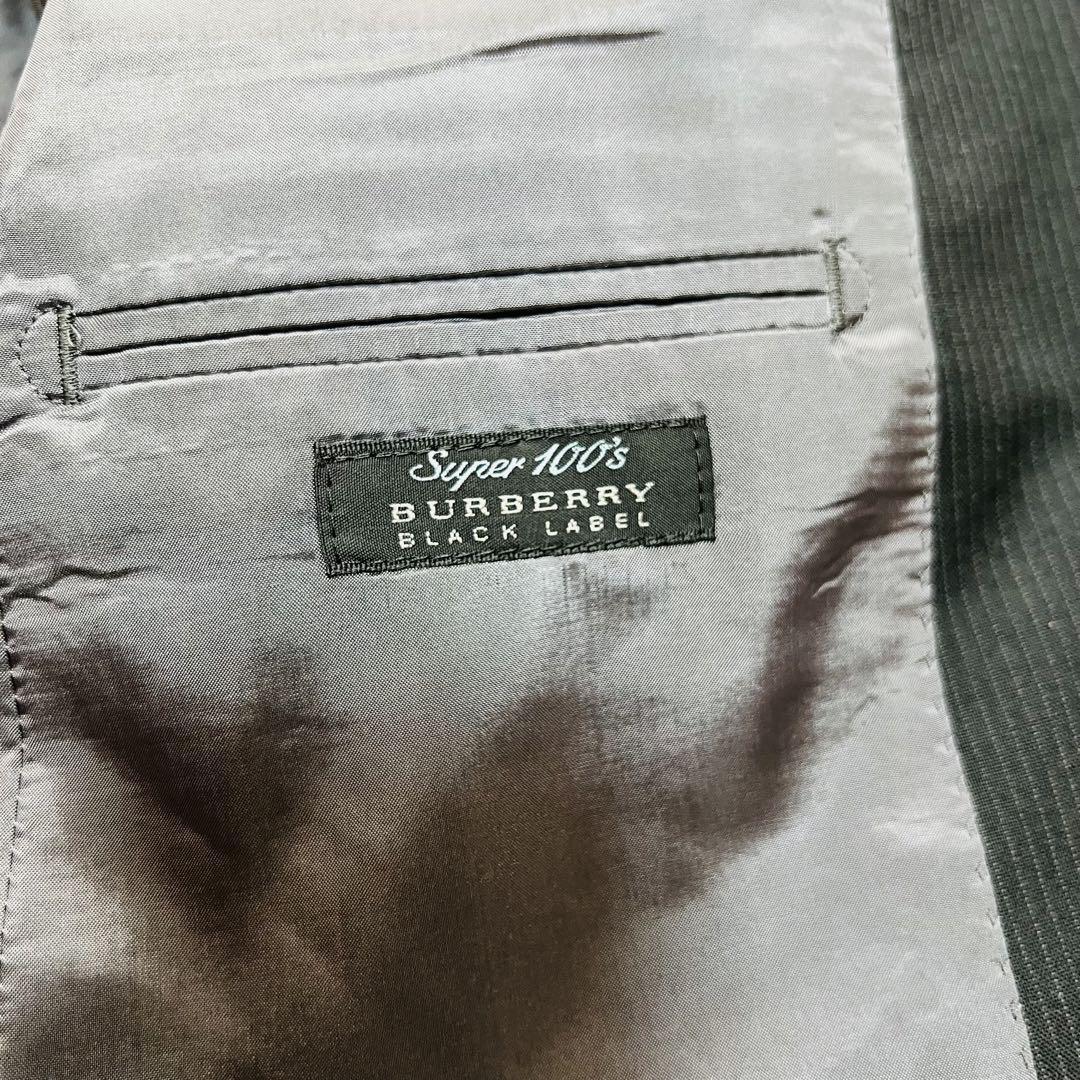 【極美品】Burberry Black Label セットアップ 3b 背抜き バーバリー ブラックレーベル ブラック Mサイズ 170サイズの画像5