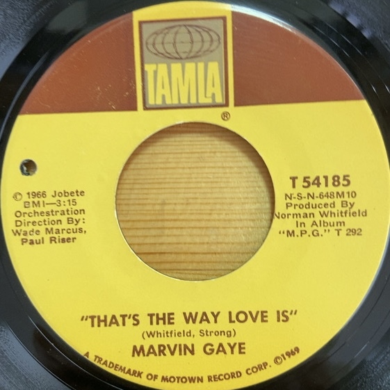 MARVIN GAYE THAT'S THE WAY LOVE IS / GONNA KEEP ON TRYIN' TILL I WIN YOUR LOVE 45's 7インチ_画像1