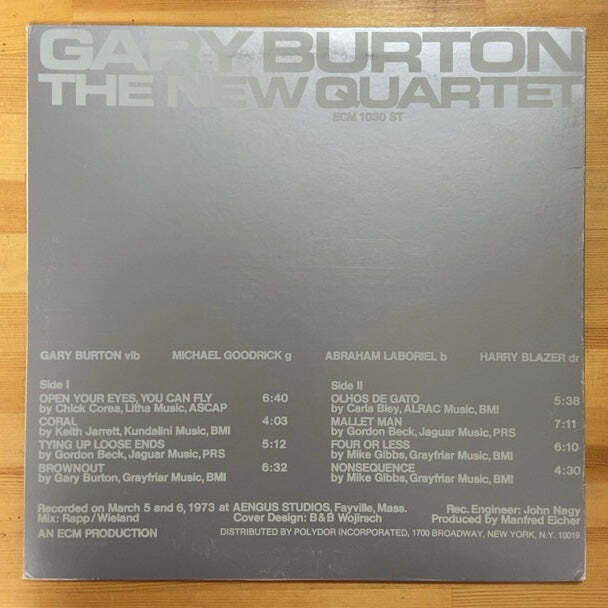 GARY BURTON THE NEW QUARTET LP_画像2