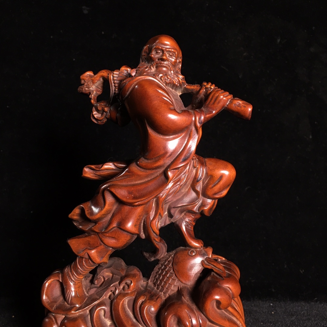 中国の古木彫り 清代 仏教 仏像 黄楊木達摩祖師の置物 仏教古美術 供養品 木彫り 時代物 置物 中国古美術 GYS117_画像3